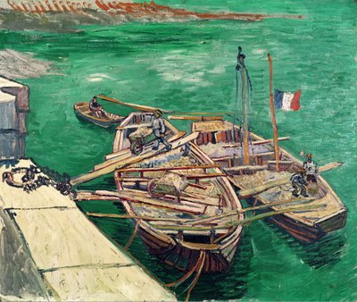 Landing Stage with Boats, 1888 by Vincent van Gogh